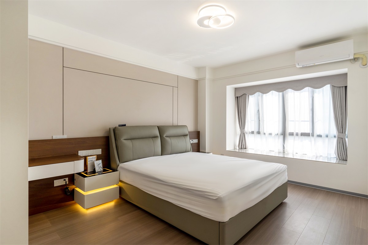 匠心苑140平 現(xiàn)代風(fēng)格臥室裝修完工實(shí)景圖