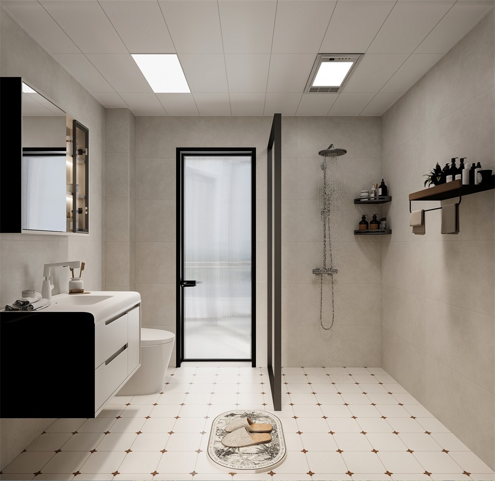 建工城140平現(xiàn)代風格衛(wèi)生間裝修效果圖