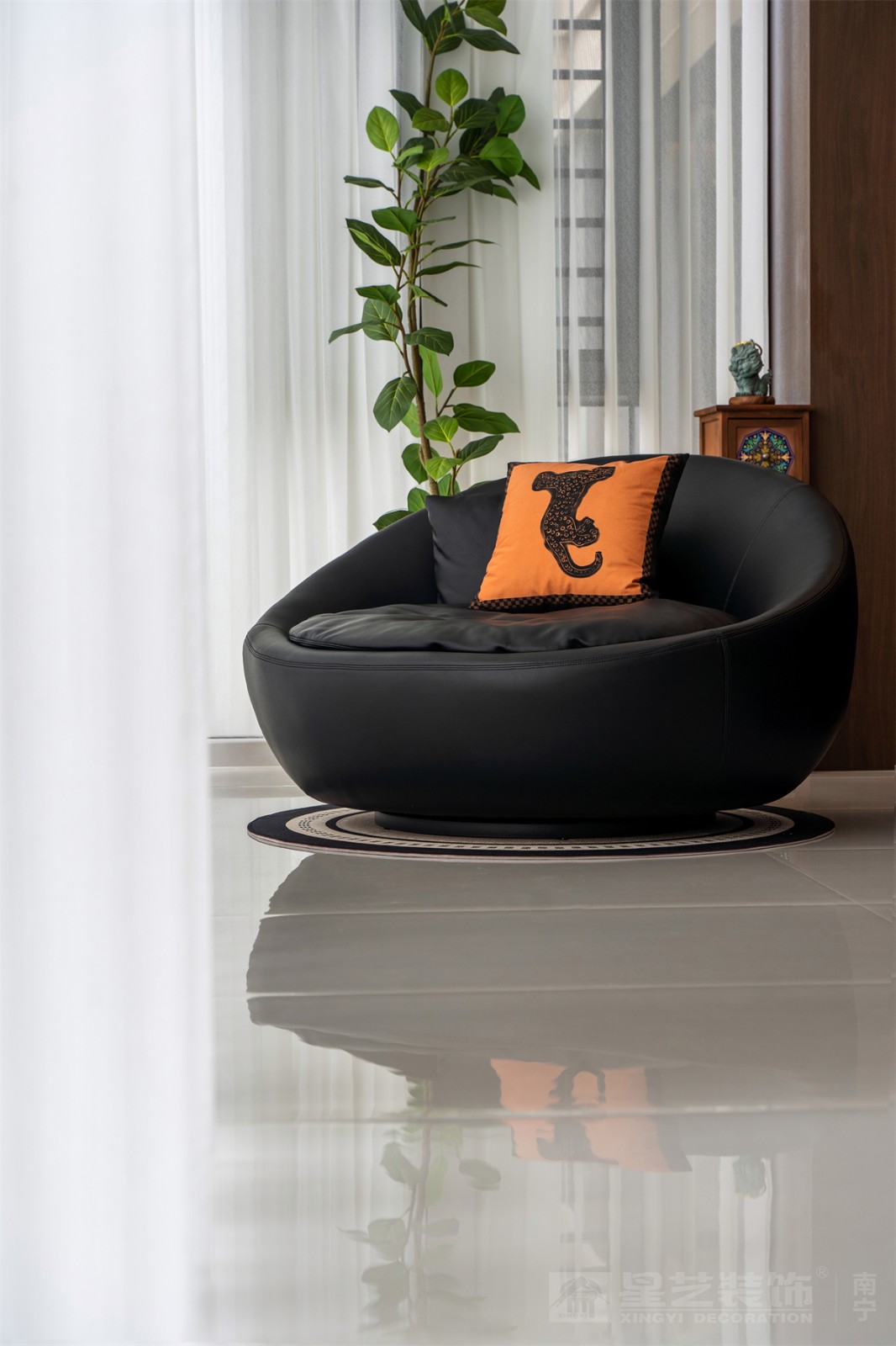 華潤西園潤府143平意式輕奢陽臺裝修完工實景圖