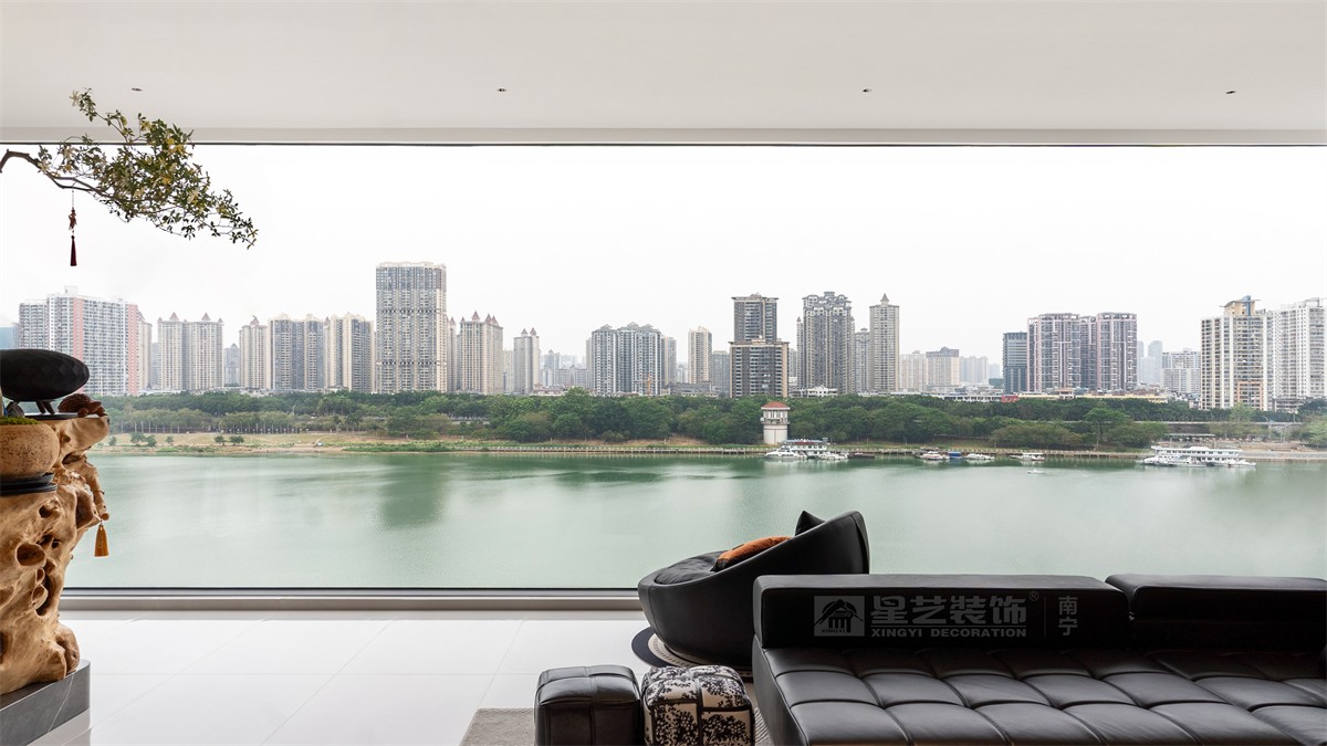 華潤西園潤府143平意式輕奢陽臺裝修完工實景圖