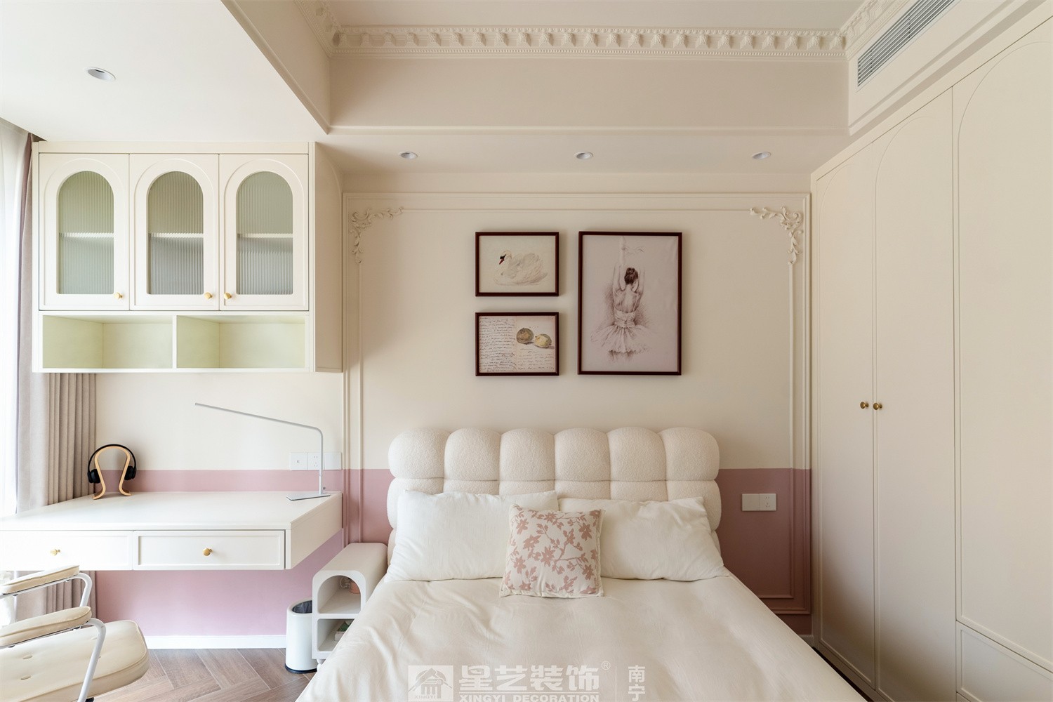 湖畔書院150平法式中古風衛(wèi)臥室裝修完工實景圖