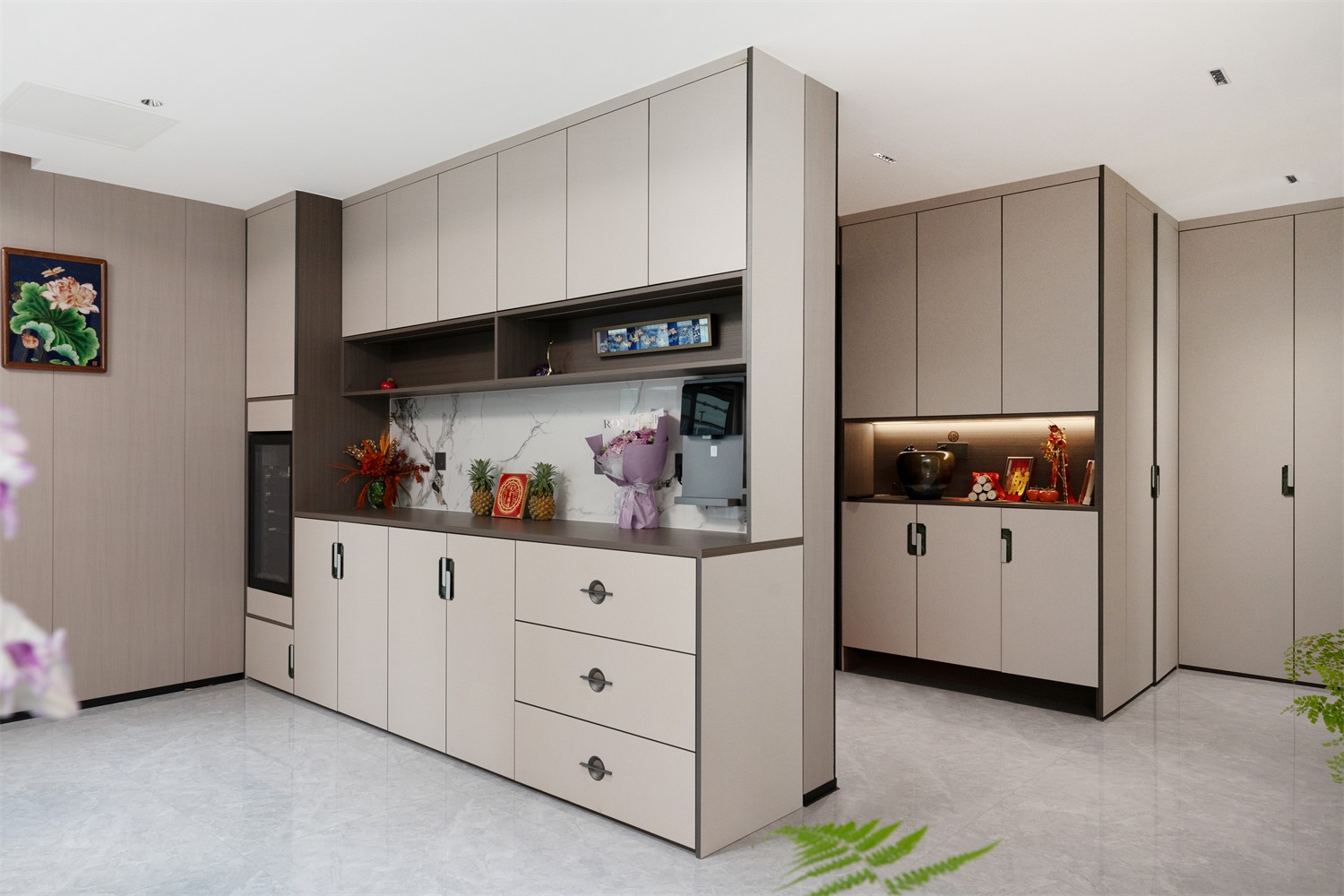 建發(fā)縵云210平新中式入戶裝修完工實景圖